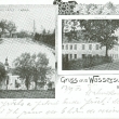 Nemanice 1899, Kostel, �kola a tov�rna na hlin�kov� v�robky