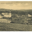 Pohled na klášter s kostelem, pivovar a školu